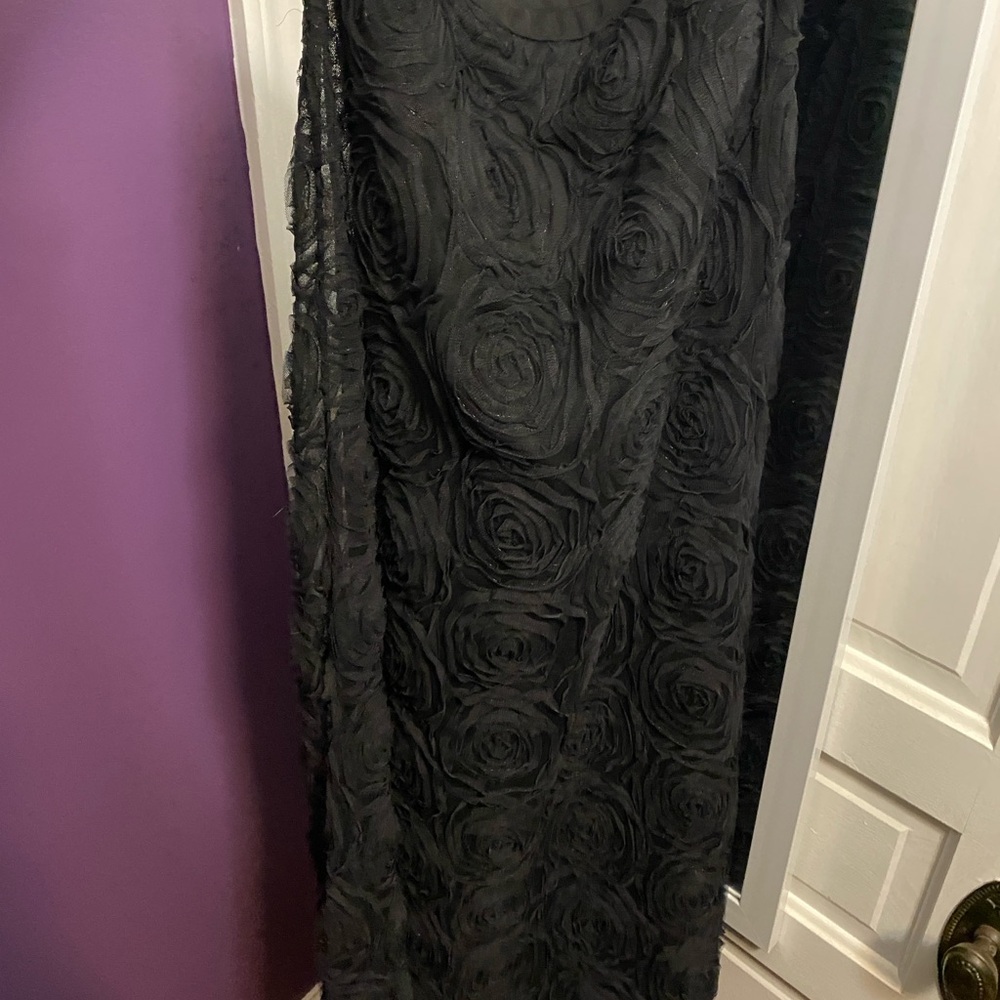 Adrianna Papell Black Floral Skirt